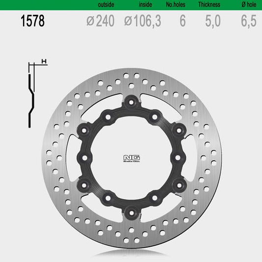 Bremsscheibe NG1578 passend für GasGas, Husqvarna und KTM
