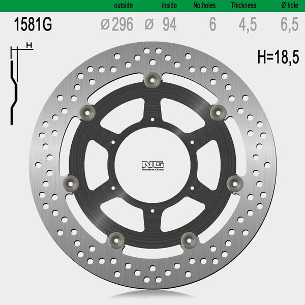 Bremsscheibe NG1581G passend für Honda