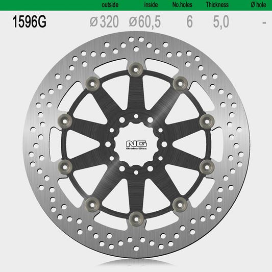 Bremsscheibe NG1596G passend für KTM