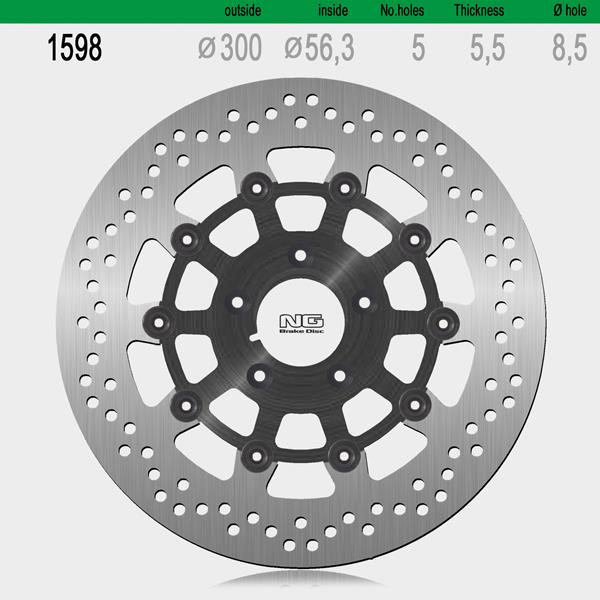 Bremsscheibe NG1598 passend für Harley-Davidson