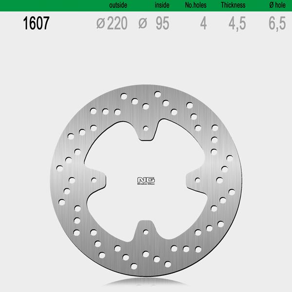 Bremsscheibe NG1607 passend für Aprilia
