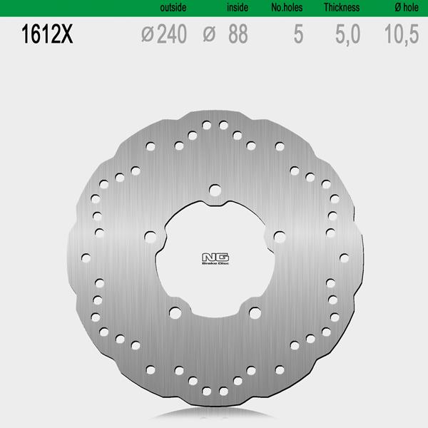 Bremsscheibe NG1612X passend für Kawasaki und Kymco