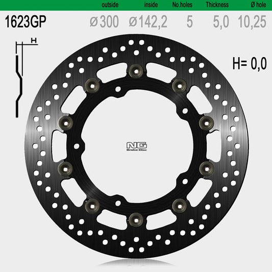 NG Bremsscheiben Set 1623PG Premium line passend für Kawasaki