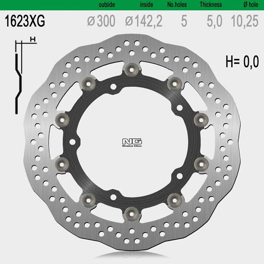 Bremsscheibe NG1623XG passend für Kawasaki