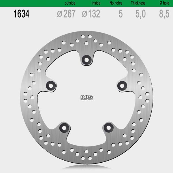 Bremsscheibe NG1634 passend für MBK und Yamaha