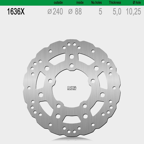 Bremsscheibe NG1636X passend für Kawasaki und Kymco