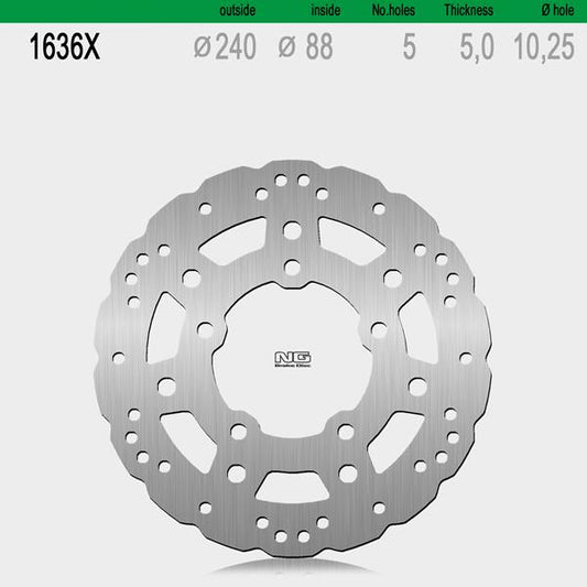 Bremsscheibe NG1636X passend für Kawasaki und Kymco