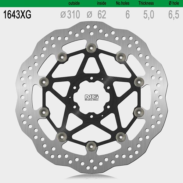 Bremsscheibe NG1643XG passend für Honda