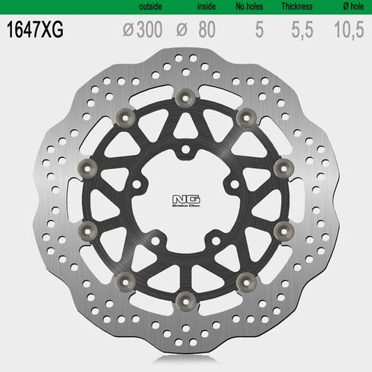 Bremsscheibe NG1647XG passend für Kawasaki
