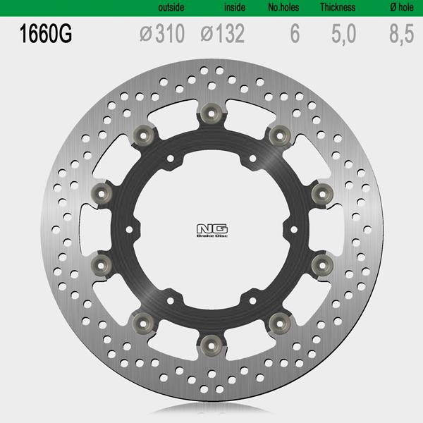 Bremsscheibe NG1660 passend für Yamaha