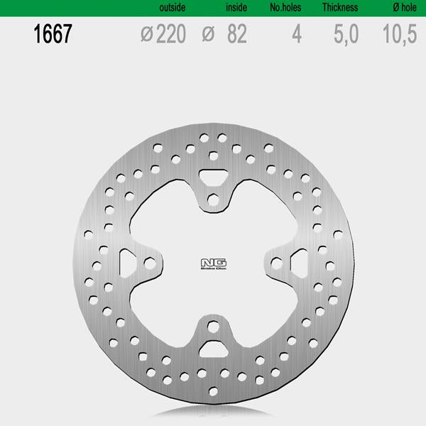 Bremsscheibe NG1667 passend für Triumph