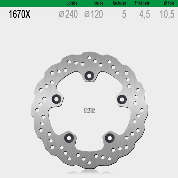 Bremsscheibe NG1670X passend für Suzuki