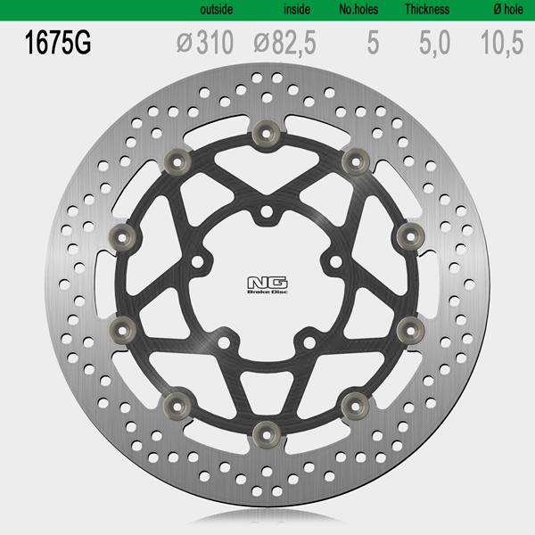 Bremsscheibe NG1675G passend für Triumph