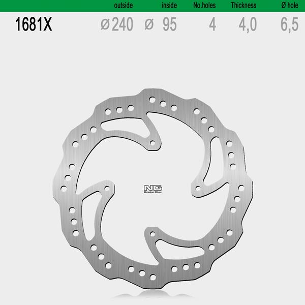 Bremsscheibe NG1681X passend für GasGas, Husqvarna und KTM