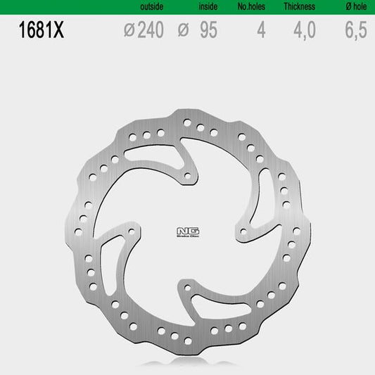 Bremsscheibe NG1681X passend für GasGas, Husqvarna und KTM
