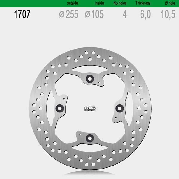 Bremsscheibe NG1707 passend für Triumph