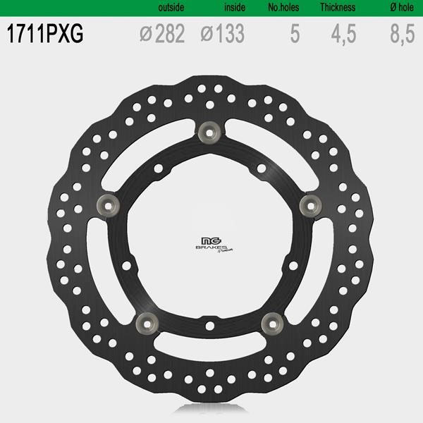 NG Bremsscheiben Set 1711PG Premium line passend für Yamaha