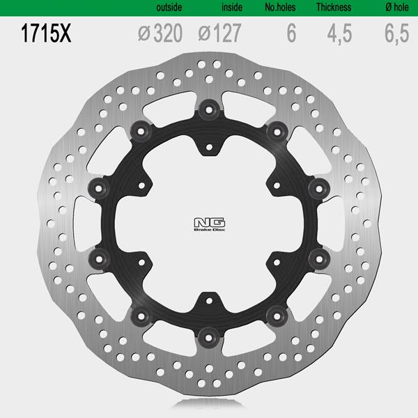 Bremsscheibe NG1715X passend für KTM