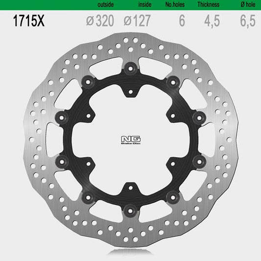 Bremsscheibe NG1715X passend für KTM