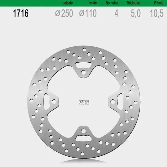 Bremsscheibe NG1716 passend für Kawasaki