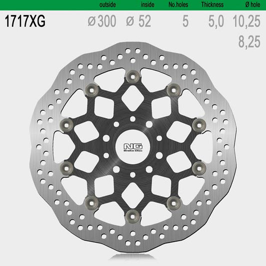 Bremsscheibe NG1717XG passend für Husqvarna und KTM