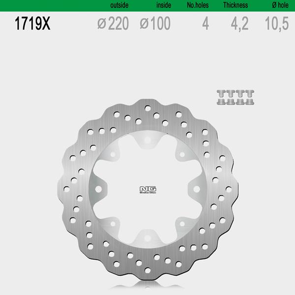 Bremsscheibe NG1719X passend für Kawasaki