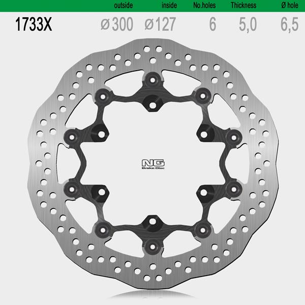 Bremsscheibe NG1733X passend für GasGas, Husqvarna und KTM