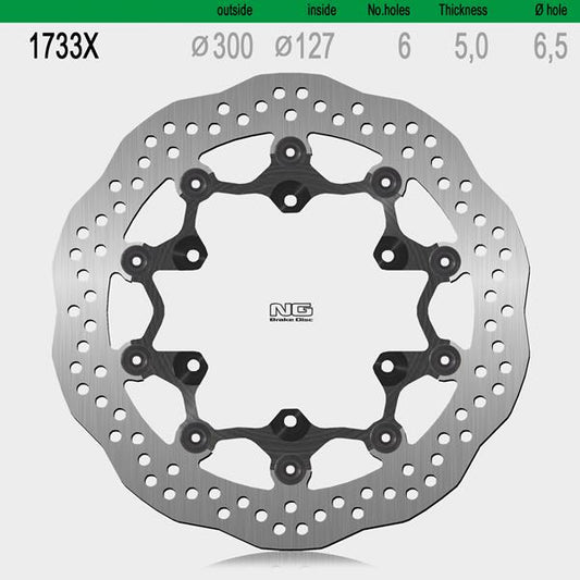 Bremsscheibe NG1733X passend für GasGas, Husqvarna und KTM