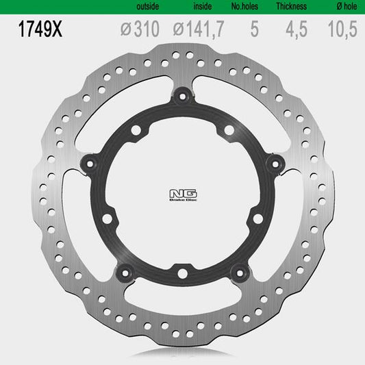 Bremsscheibe NG1749X passend für Kawasaki