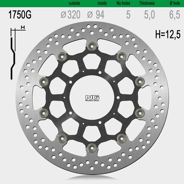 Bremsscheibe NG1750G passend für Honda