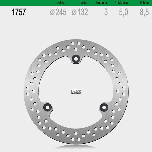 Bremsscheibe NG1757 passend für Yamaha