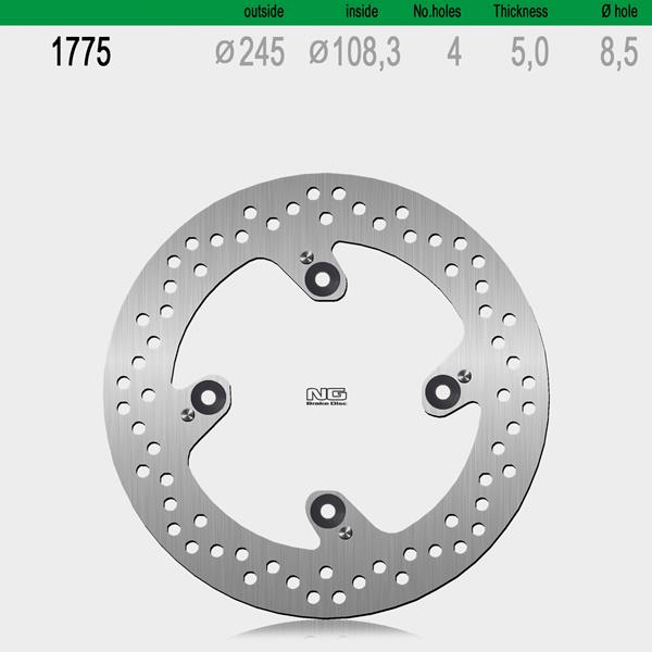 Bremsscheibe NG1775 passend für Ducati