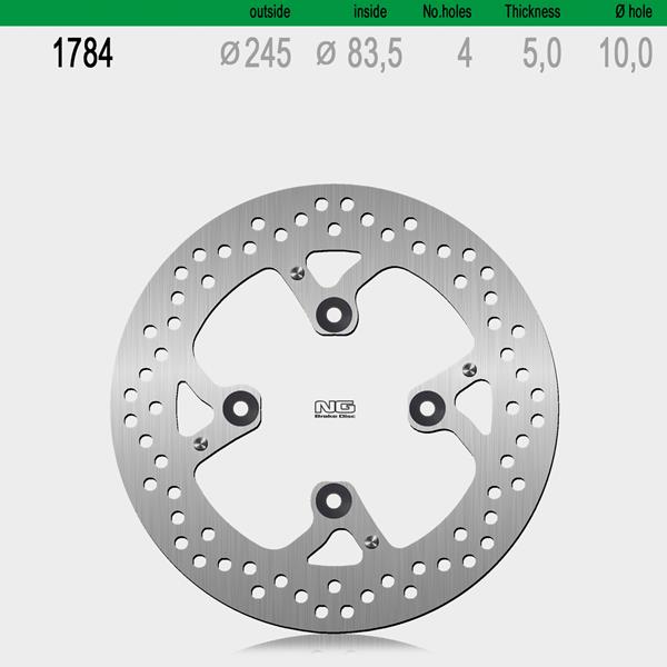 Bremsscheibe NG1784 passend für Ducati