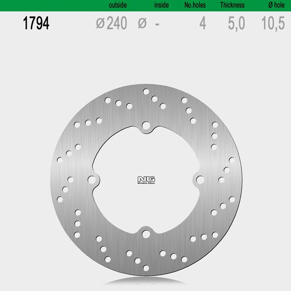 Bremsscheibe NG1794 passend für Honda