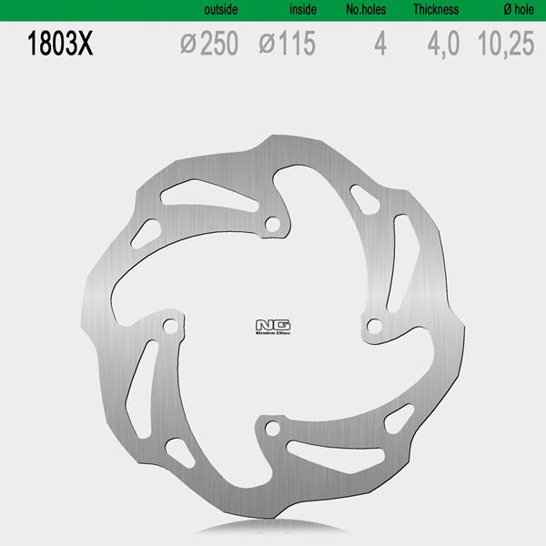 Bremsscheibe NG1803X passend für Kawasaki