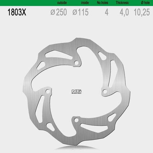 Bremsscheibe NG1803X passend für Kawasaki