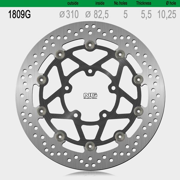 Bremsscheibe NG1809G passend für Triumph