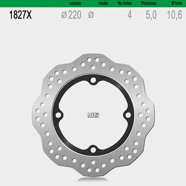 Bremsscheibe NG1827X passend für Honda