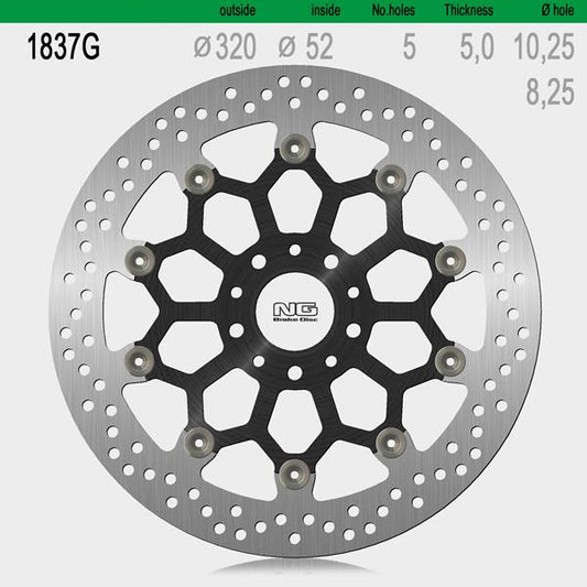 Bremsscheibe NG1837G passend für GasGas und KTM