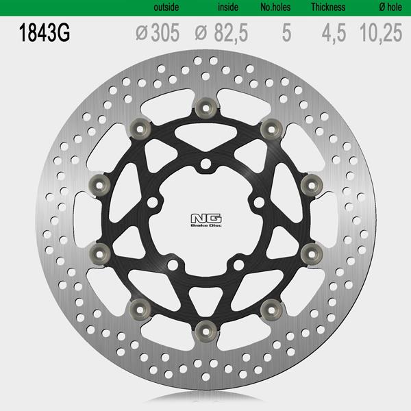 Bremsscheibe NG1843G passend für Triumph