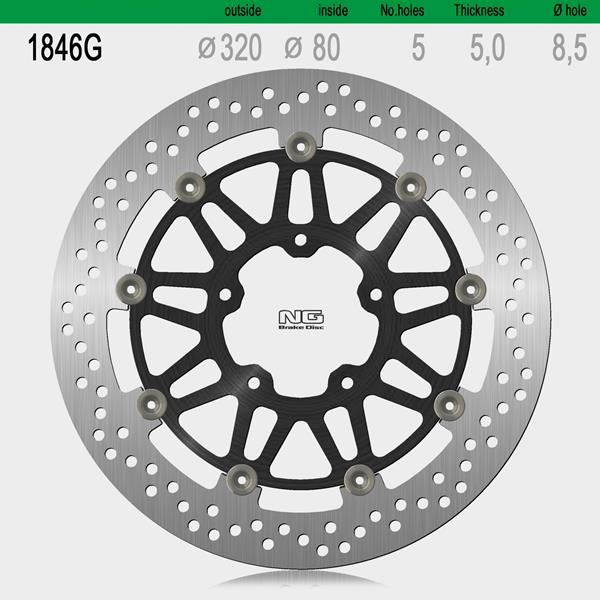 Bremsscheibe NG1846G passend für MV Agusta