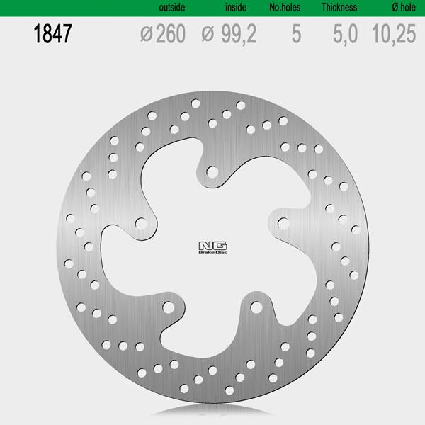 Bremsscheibe NG1847 passend für SYM