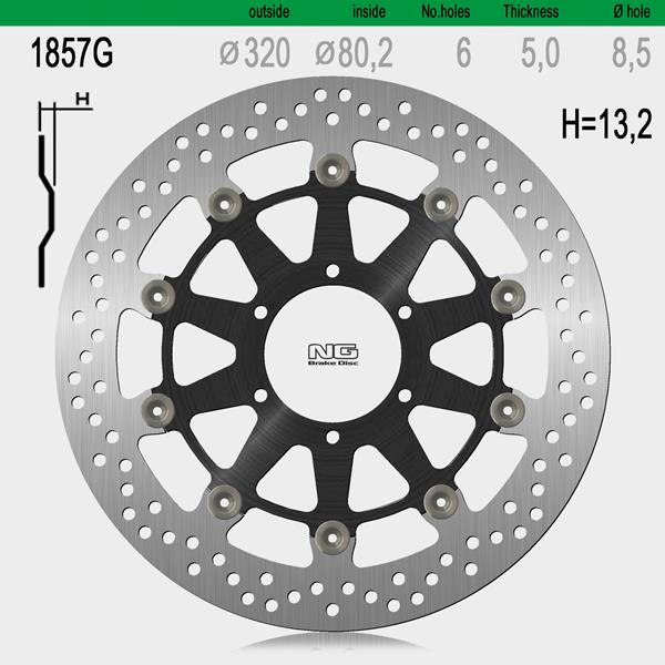 Bremsscheibe NG1857G passend für BMW