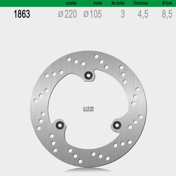 Bremsscheibe NG1863 passend für Yamaha