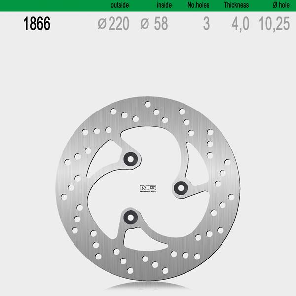 Bremsscheibe NG1866 passend für NIU