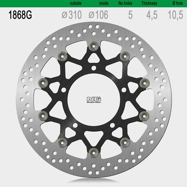 Bremsscheibe NG1868G passend für Honda