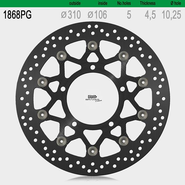NG Bremsscheiben Set 1868PG Premium line passend für Honda