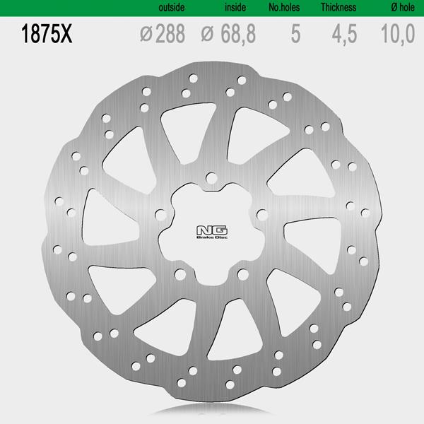 Bremsscheibe NG1875X passend für SYM