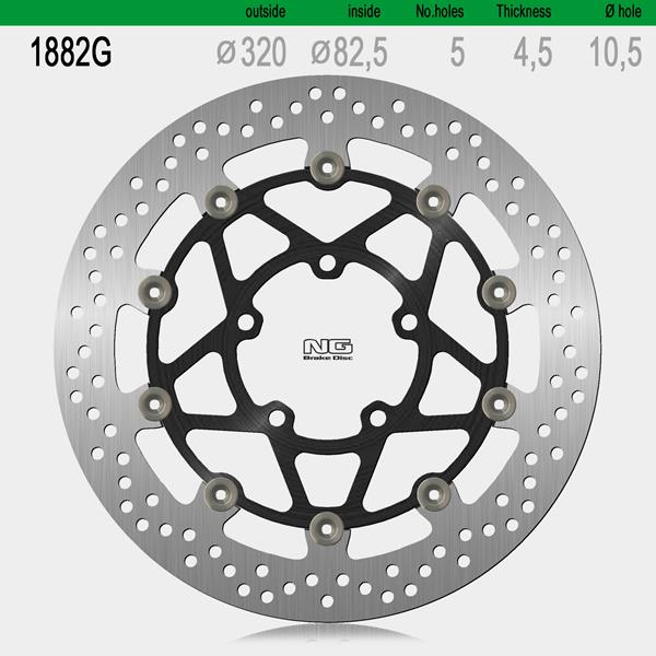 Bremsscheibe NG1882G passend für Triumph