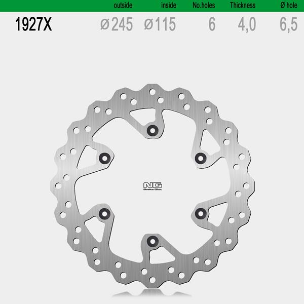 Bremsscheibe NG1927X passend für Yamaha